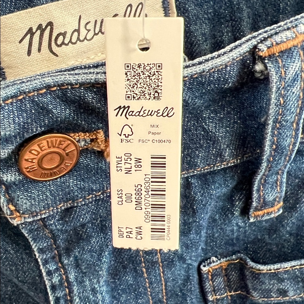 NWT Madewell The Perfect Vintage Wide Leg Jeans size 18W - Picture 9 of 10